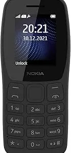 Nokia 105 Classic | Single SIM Keypad Phone with Built-in UPI Payments, Long-Lasting Battery, Wireless FM Radio, Without Charger | Charcoal