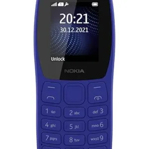 Nokia 105 Classic | Single SIM Keypad Phone with Built-in UPI Payments, Long-Lasting Battery, Wireless FM Radio | Without Charger | Blue