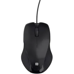 Portronics Toad 101 Wired Optical Mouse with 1200 DPI, Plug & Play, Hi-Optical Tracking, 1.25M Cable Length, 30Lakhs Click Life(Black)