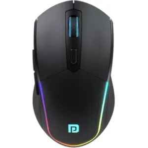 Portronics Toad One Bluetooth Mouse with 2.4 GHz & BT 5.3 Dual Wireless, 6 Buttons, Rechargeable, RGB Lights, Connect 3 Devices, Ergonomic Design for Laptop, Smartphone, Tablet (Black)