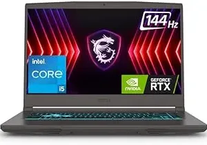 MSI Thin 15, Intel 13th Gen. i5-13420H, 40CM FHD 144Hz Gaming Laptop (16GB/512GB NVMe SSD/Windows 11 Home/NVIDIA GeForce RTX 3050, GDDR6 4GB/Cosmos Gray/1.86Kg) B13UC-125IN