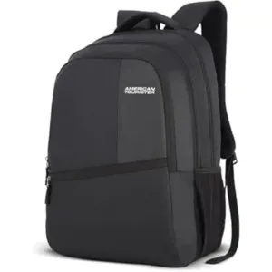 American Tourister Valex 28 Ltrs Large 5 Compartment Laptop Backpack with Bottle Pocket and Front Organizer- Black