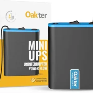 Oakter Mini UPS for 12V WiFi Router Broadband Modem | Backup Upto 4 Hours | WiFi Router UPS Power Backup During Power Cuts | UPS Broadband Modem (12 Volt Backup Upto 4 HRS)