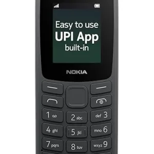 Nokia All-New 105 Single Sim Keypad Phone with Built-in UPI Payments, Long-Lasting Battery, Wireless FM Radio | Charcoal