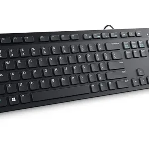 Dell KB216 Wired Multimedia Keyboard - Full-Size Layout with USB Interface, Chiclet Keys, Spill Resistance with 3 Indicator Lights| Plug and Play| Hot Keys: Volume, Mute, Play/Pause, Backward, Forward