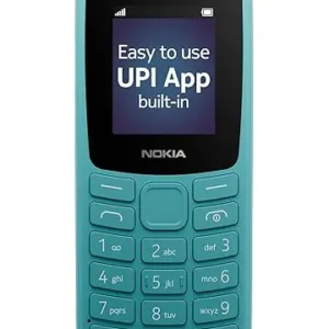 Nokia All-New 105 Single Sim Keypad Phone with Built-in UPI Payments, Long-Lasting Battery, Wireless FM Radio | Cyan