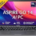 acer AspireGo14,Intel Core Ultra5 125H(14thgen) AI Processor,16 GB/512 GB, WUXGA IPS, 14.0"/35.56 cm, Win 11 Home, MS Office, Steel Gray, 1.5 kg, AG14-71M,Privacy Shutter,Backlit KB, Premium Laptop