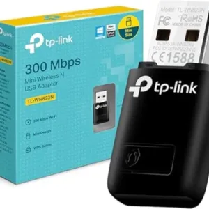TP-LINK WiFi Dongle 300 Mbps Mini Wireless Network USB Wi-Fi Adapter for PC Desktop Laptop(Supports Windows 11/10/8.1/8/7/XP, Mac OS 10.9-10.15 and Linux, WPS, Soft AP Mode, USB 2.0) (TL-WN823N),Black