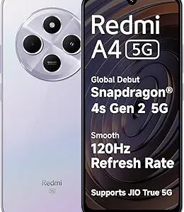 Redmi A4 5G (Sparkle Purple, 4GB RAM, 64GB Storage) | Global Debut SD 4s Gen 2 | Segment Largest 6.88in 120Hz | 50MP Dual Camera | 18W Fast Charging