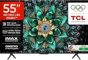 TCL 139 cm (55 inches) 4K UHD Smart QD-Mini LED Google TV 55Q6C