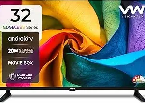 VW 80 cm (32 inches) Frameless Series HD Ready Android Smart LED TV VW32S (Black)