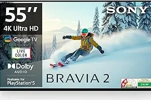 Sony 139 cm (55 inches) BRAVIA 2 4K Ultra HD Smart LED Google TV K-55S25B (Black)