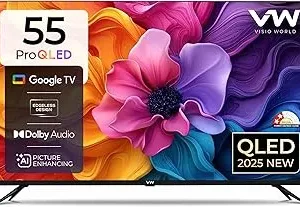VW 140 cm (55 inches) Pro Series 4K Ultra HD Smart QLED Google TV VW55GQ1