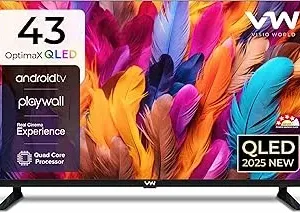 VW 109 cm (43 inches) OptimaX Series Full HD Smart QLED Android TV VW43AQ1